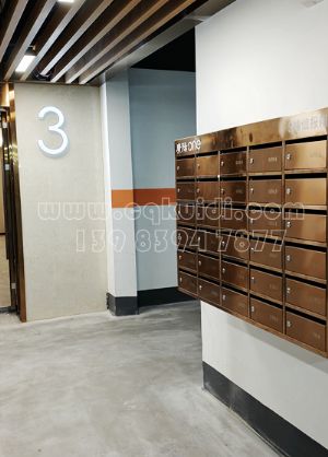 博睿庭信报箱无指纹玫瑰金